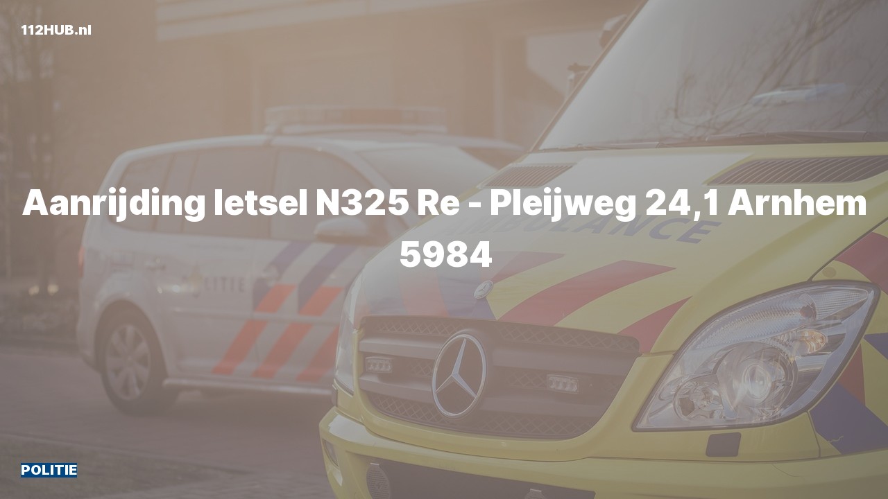 Deelafbeelding voor Politie voor aanrijding met letsel op de N325 bij hectometerpaaltje 24.1.