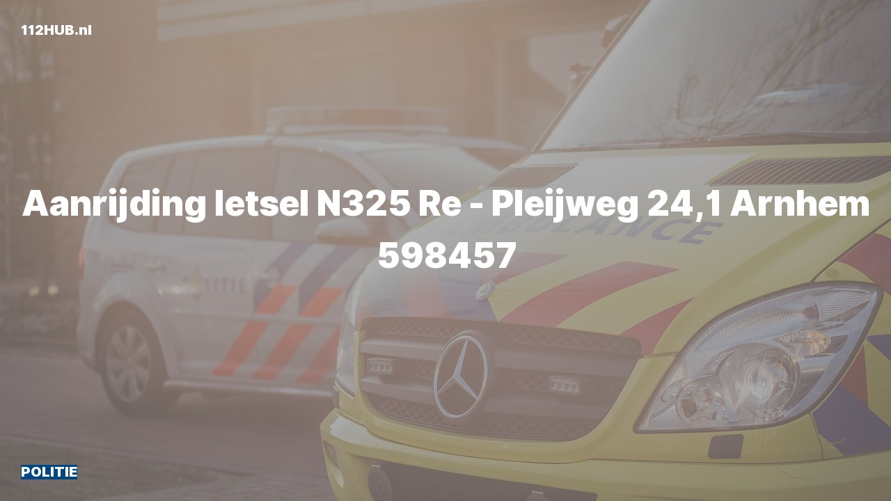 Deelafbeelding voor Politie voor aanrijding met letsel op de N325 bij hectometerpaaltje 24.1.