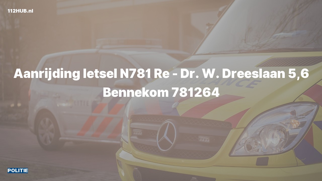 Deelafbeelding voor De politie is uitgerukt voor een aanrijding op de N781 bij hectometerpaaltje 5.6