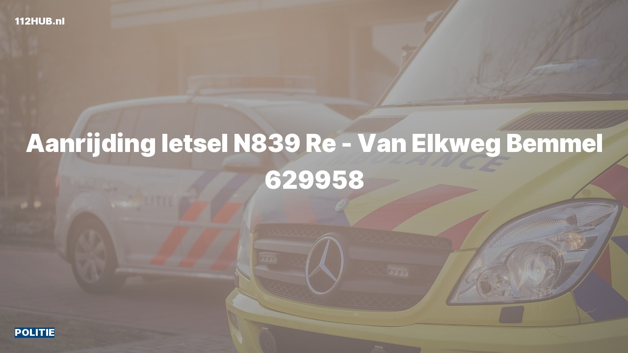 Deelafbeelding voor Politie voor aanrijding met letsel.
