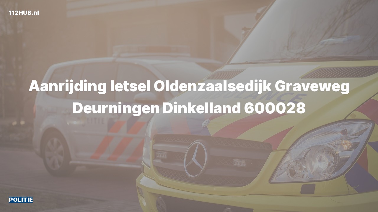 Deelafbeelding voor Politie voor aanrijding met letsel naar de Oldenzaalsedijk in Deurningen.