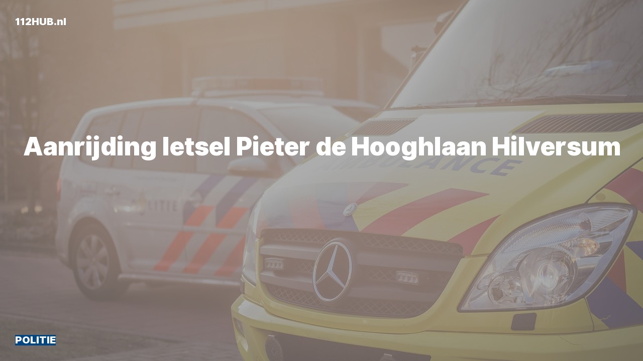 Deelafbeelding voor Politie voor aanrijding met letsel naar de Pieter de Hooghlaan in Hilversum.