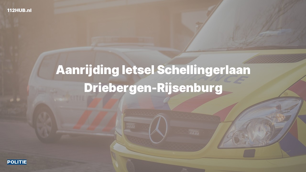 Deelafbeelding voor Politie voor aanrijding met letsel naar de Schellingerlaan in Driebergen-Rijsenburg.