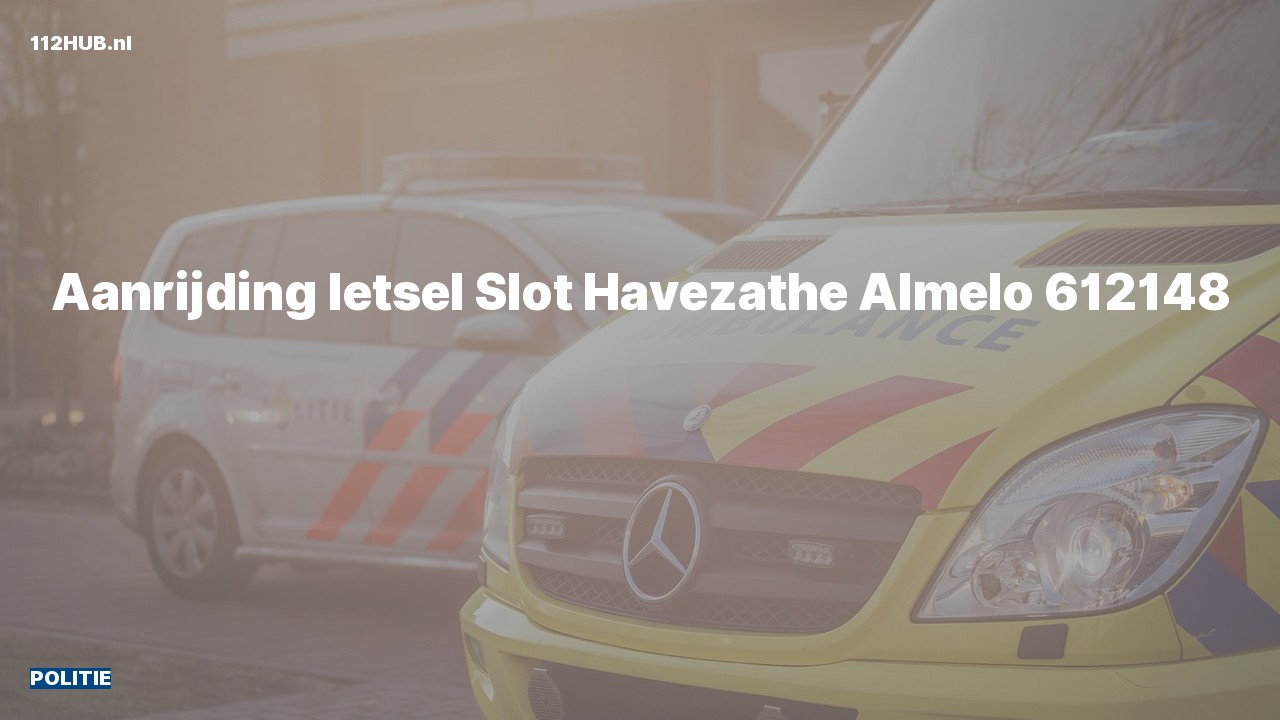 Deelafbeelding voor Politie voor aanrijding met letsel naar de Havezathe in Almelo.