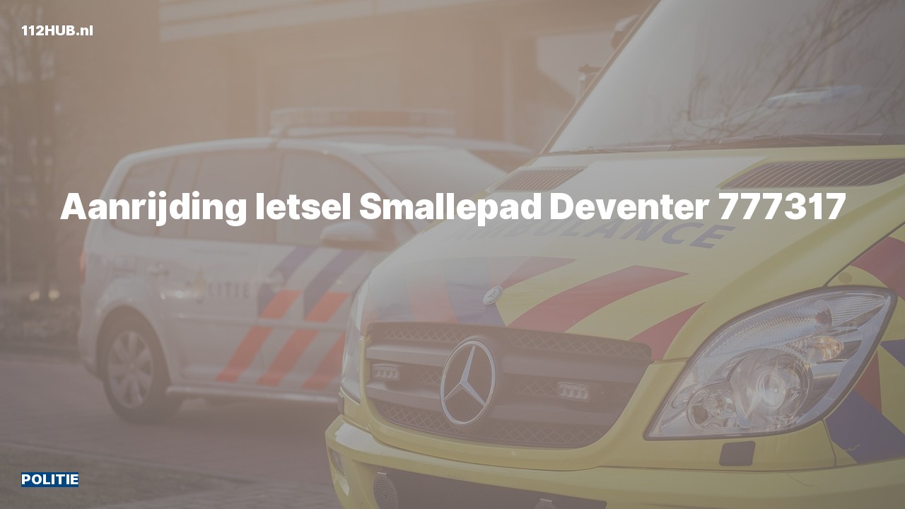 Deelafbeelding voor De politie is uitgerukt voor een aanrijding naar de Smallepad in Deventer