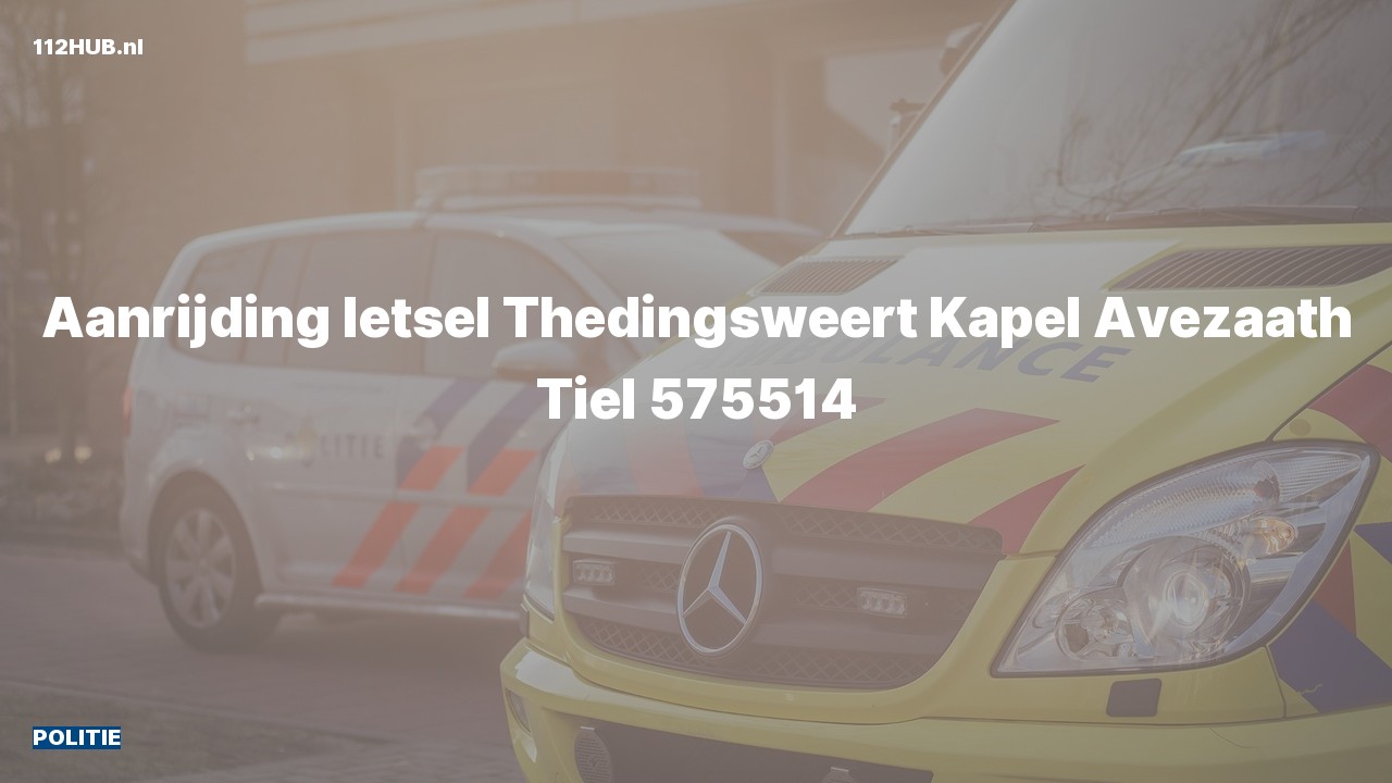 Deelafbeelding voor Politie voor aanrijding met letsel.