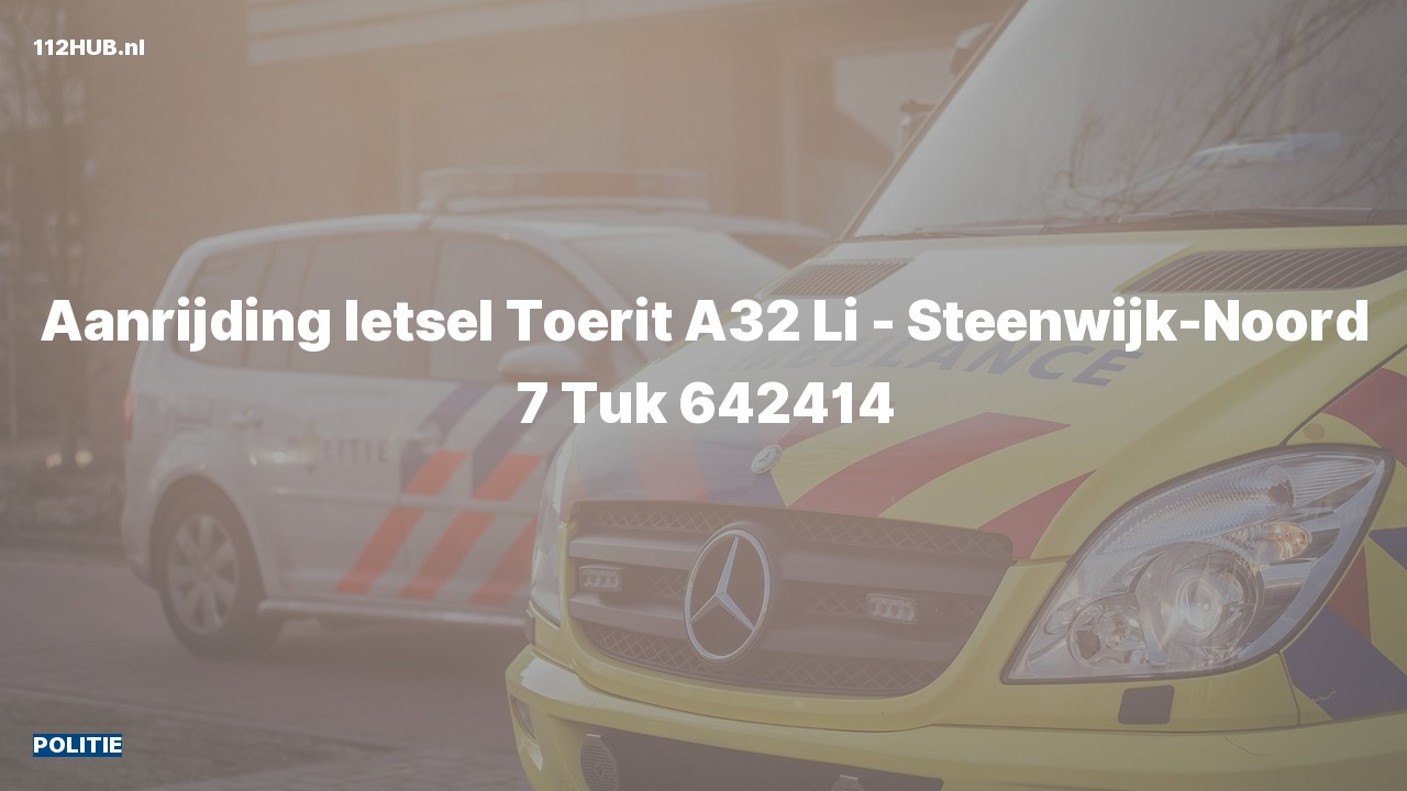 Deelafbeelding voor Politie voor aanrijding met letsel.