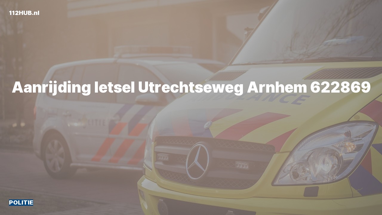 Deelafbeelding voor Politie voor aanrijding met letsel naar de Utrechtseweg in Arnhem.