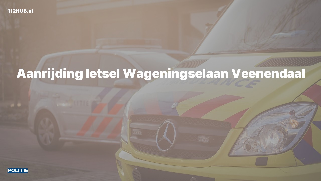 Deelafbeelding voor Politie voor aanrijding met letsel naar de Wageningselaan in Veenendaal.