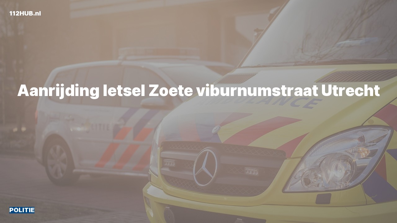 Deelafbeelding voor Politie voor aanrijding met letsel naar de Zoete viburnumstraat in Utrecht.