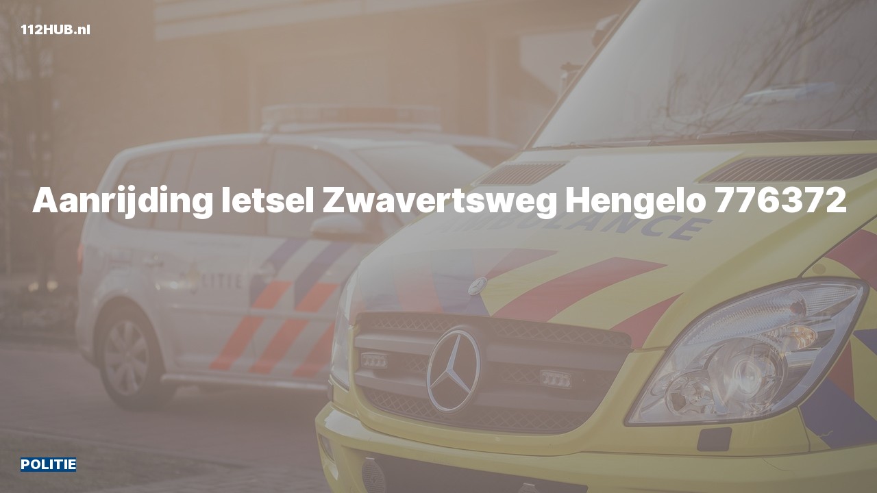Deelafbeelding voor De politie is uitgerukt voor een aanrijding naar de Zwavertsweg in Hengelo