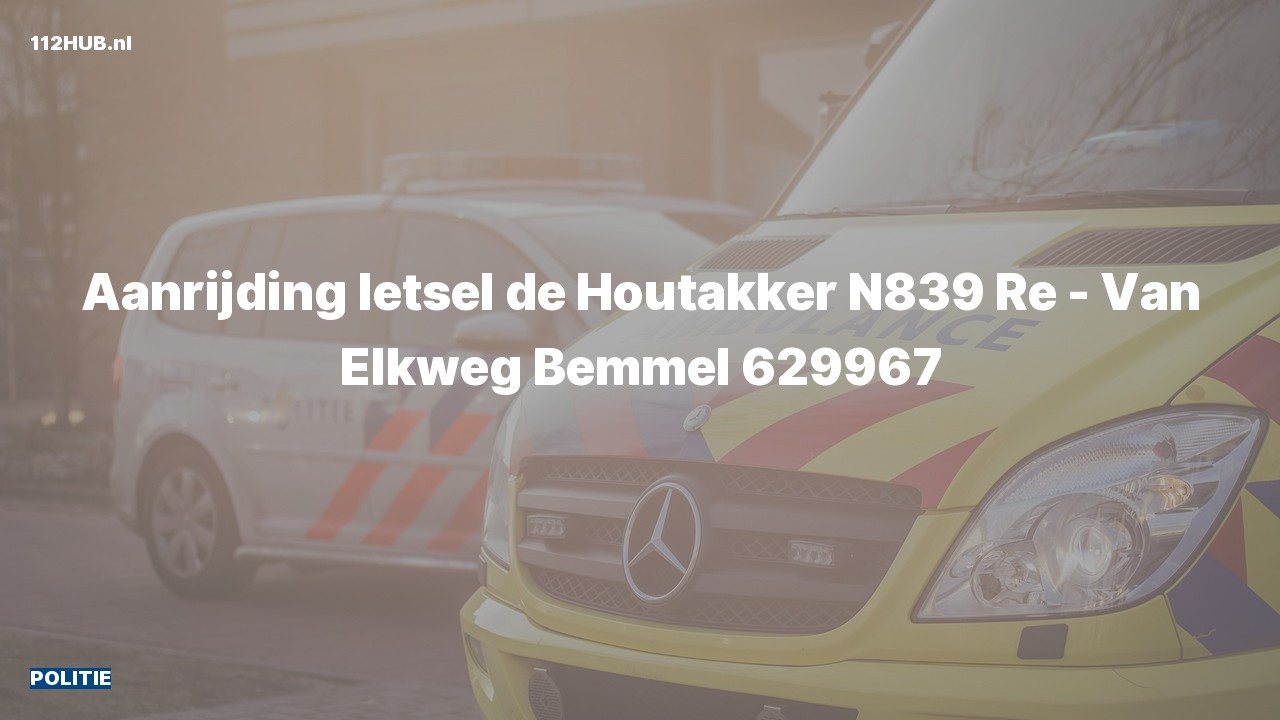 Deelafbeelding voor Politie voor aanrijding met letsel.