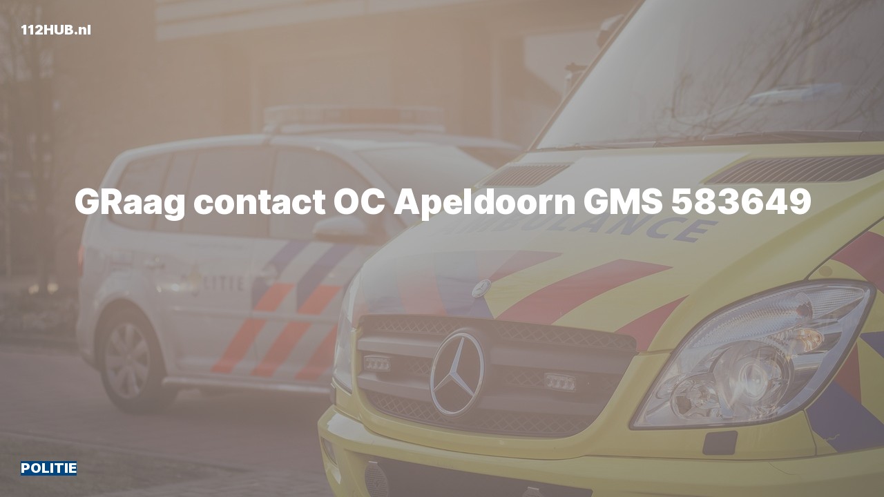 Deelafbeelding voor Politie graag contact.