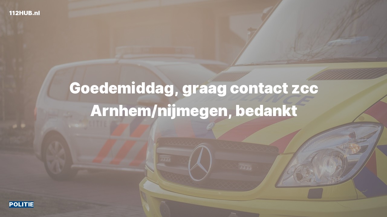 Deelafbeelding voor Politie graag contact.