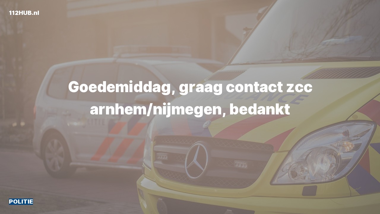 Deelafbeelding voor De politie is uitgerukt om contact op te nemen