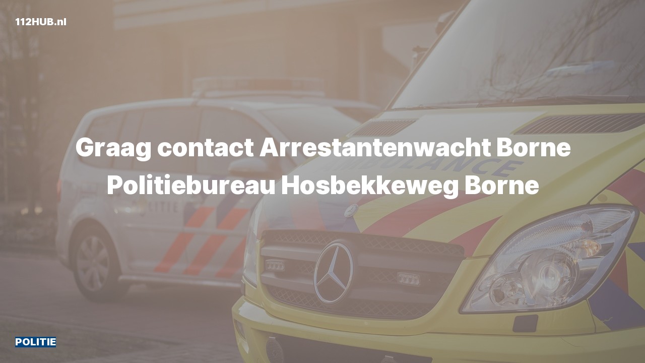 Deelafbeelding voor Politie graag contact.