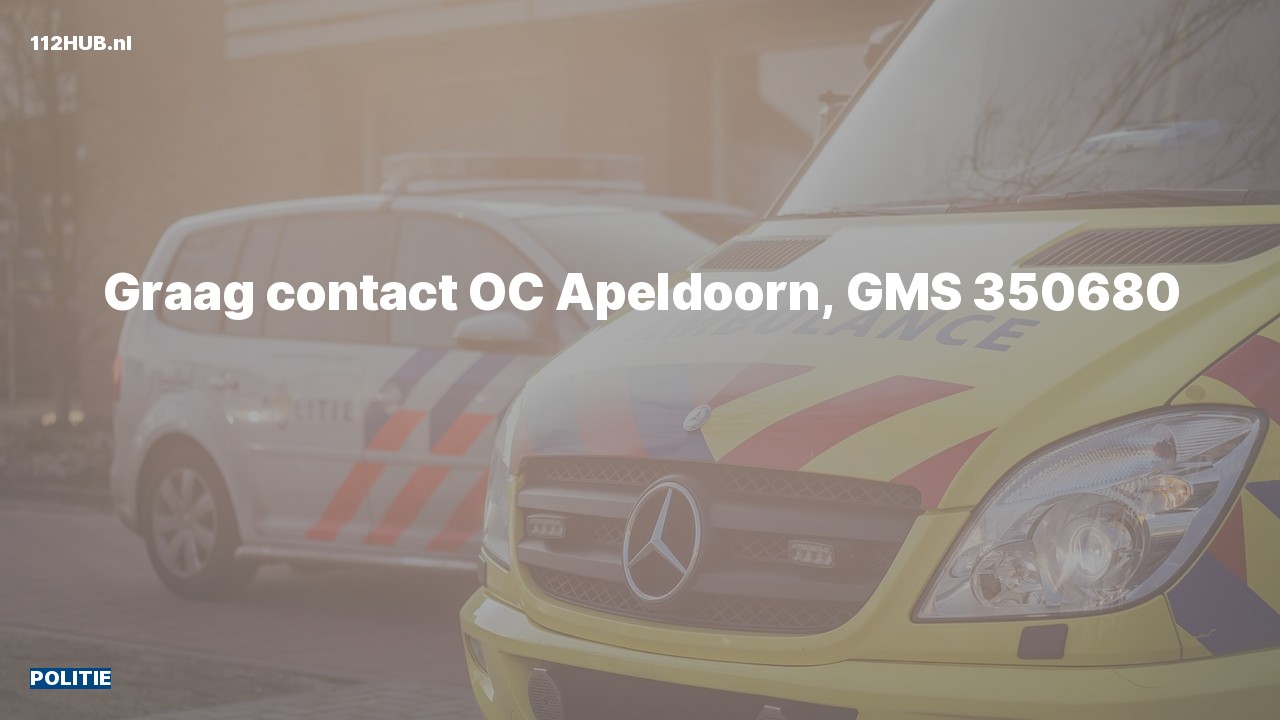 Deelafbeelding voor Politie graag contact.