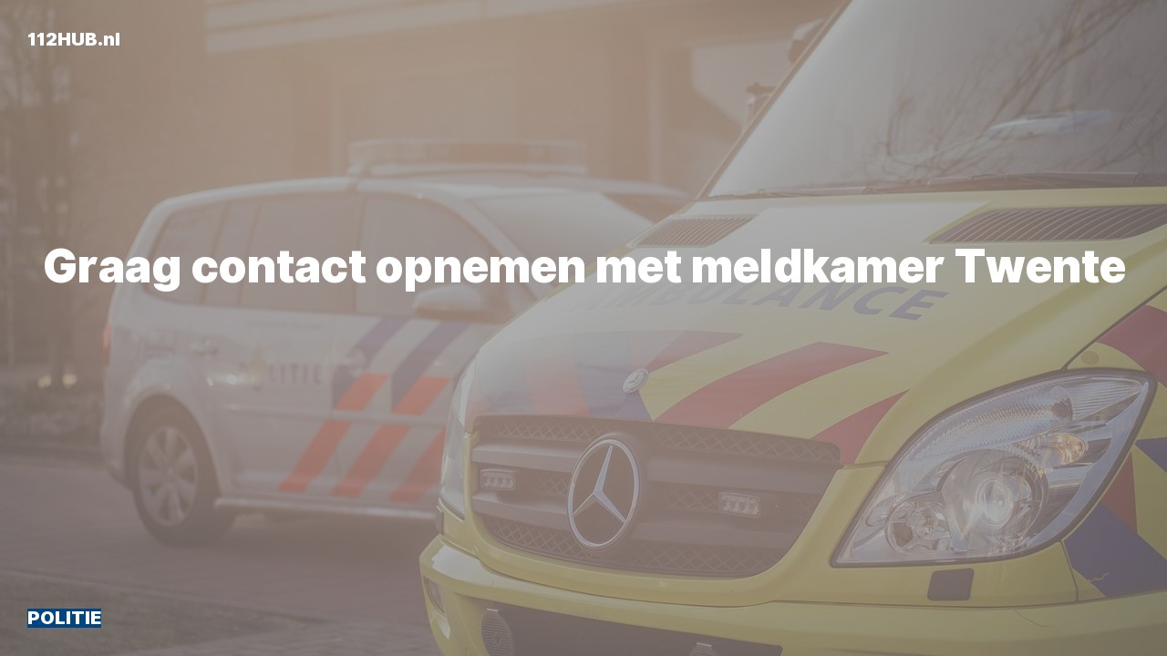 Deelafbeelding voor Politie graag contact.