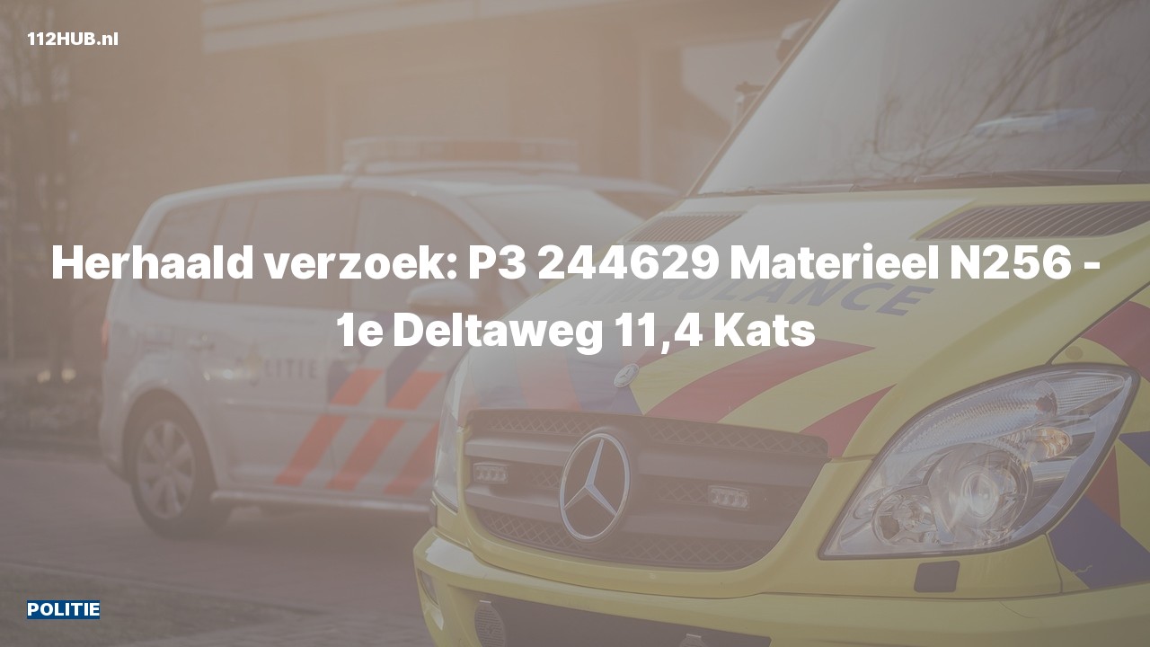 Deelafbeelding voor Politie op de N256 bij hectometerpaaltje 11.4.