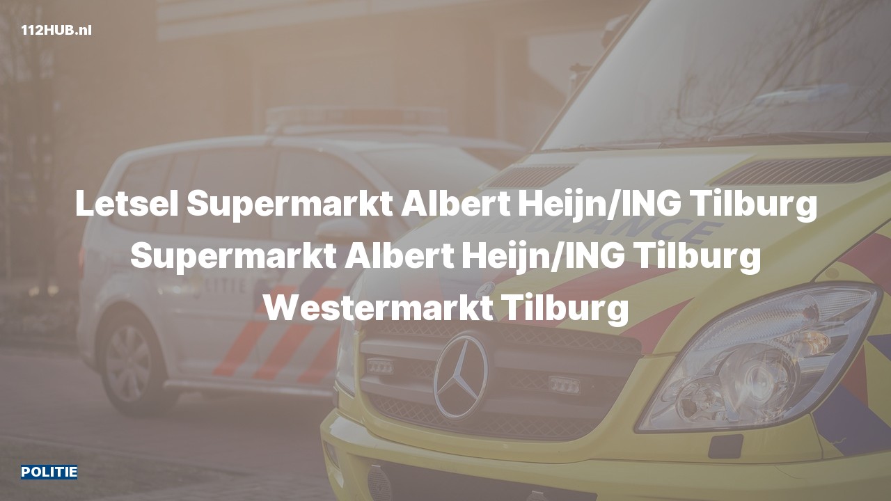 Deelafbeelding voor De politie is uitgerukt naar de Westermarkt in Tilburg