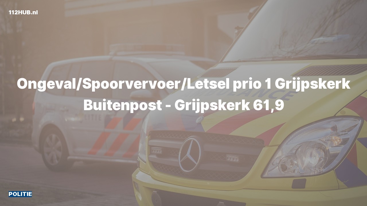 Deelafbeelding voor Politie met spoed voor ongeval met letsel.