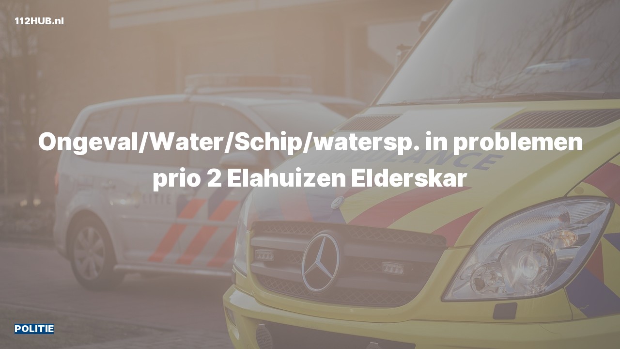 Deelafbeelding voor De politie is met gepaste spoed uitgerukt voor een ongeval naar de Elderskar in Elahuizen