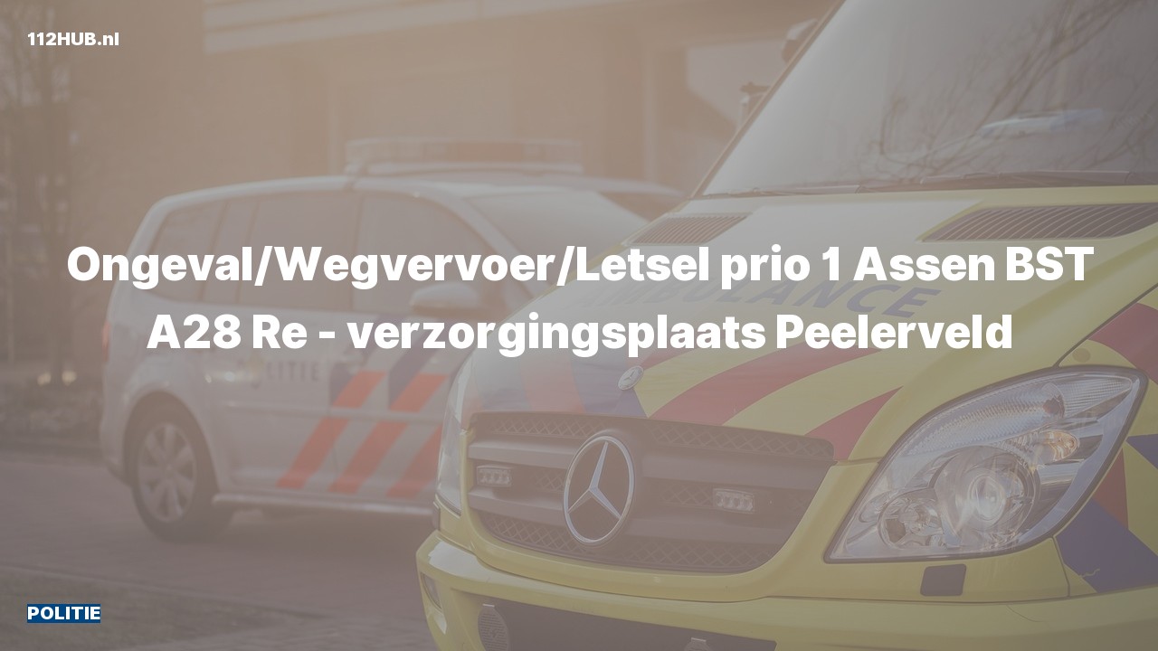 Deelafbeelding voor Politie met spoed voor ongeval met letsel.