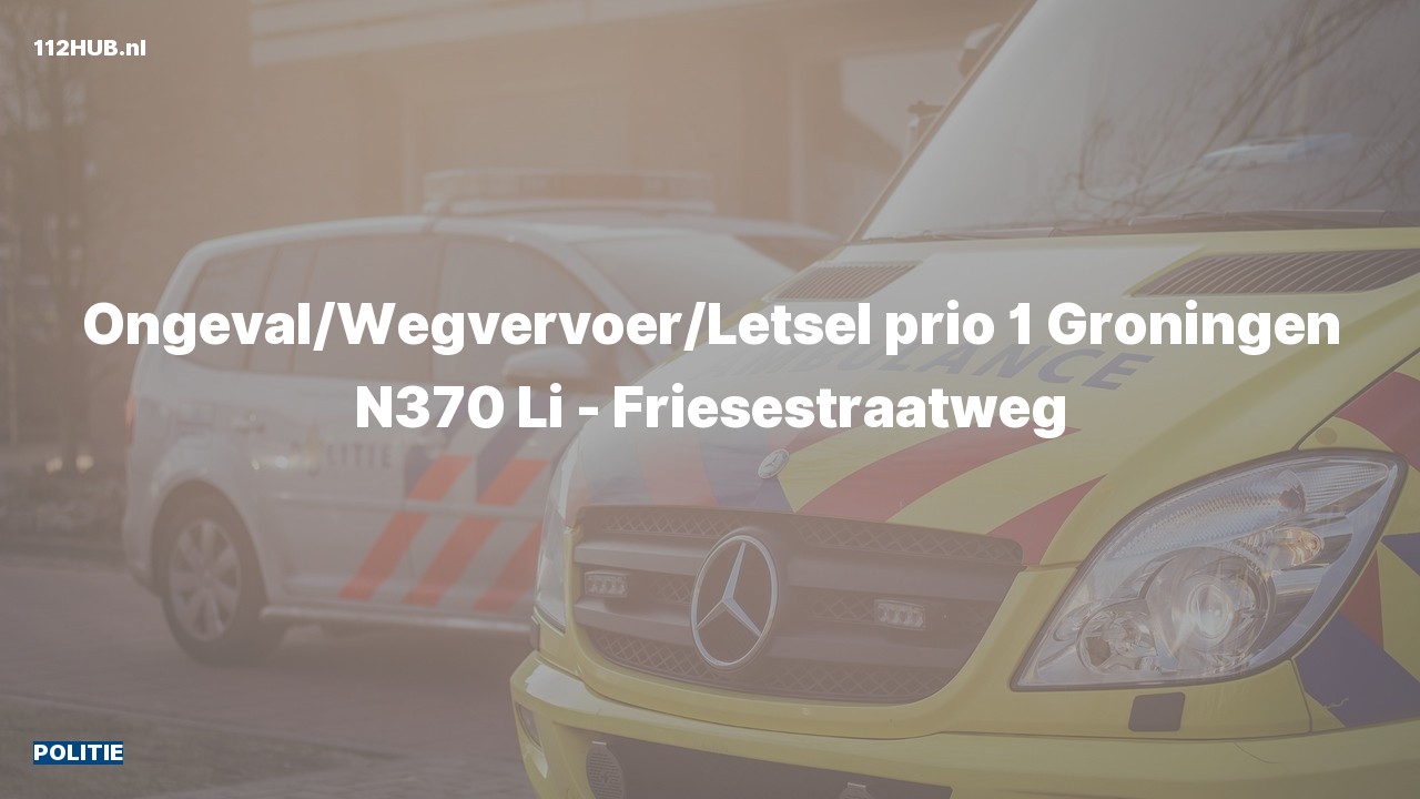 Deelafbeelding voor Politie met spoed voor ongeval met letsel.