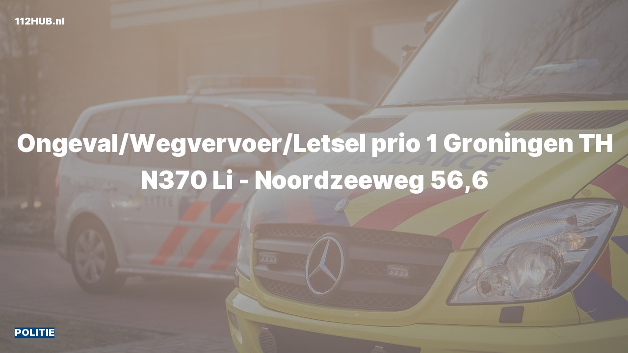 Deelafbeelding voor De politie is met spoed uitgerukt voor een ongeval met letsel op de N370 bij hectometerpaaltje 56.6