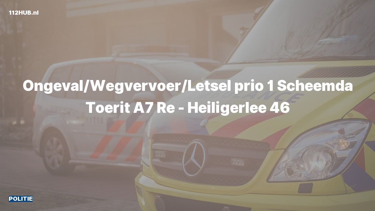 Deelafbeelding voor De politie is met spoed uitgerukt voor een ongeval met letsel naar de Heiligerlee 46 in Scheemda