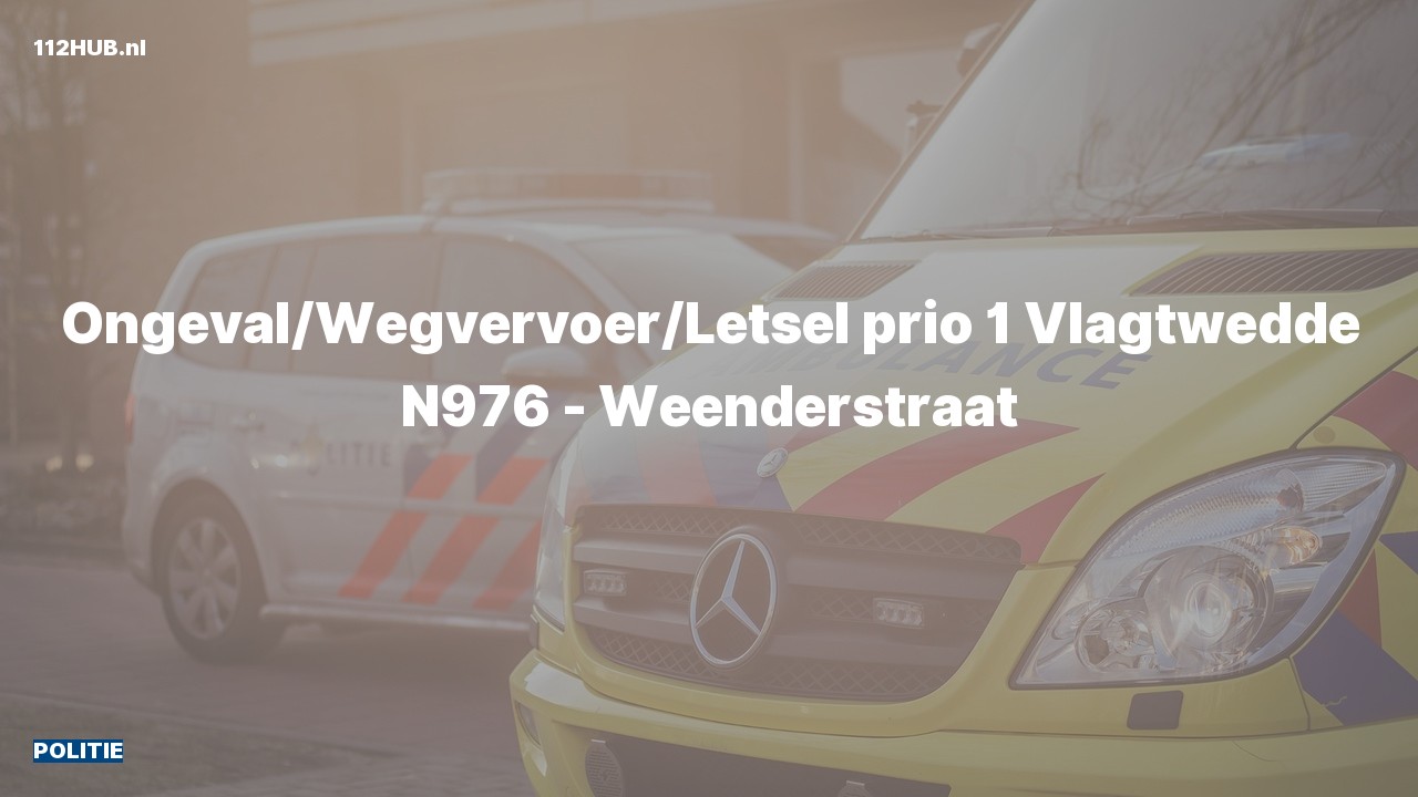 Deelafbeelding voor Politie met spoed voor ongeval met letsel.
