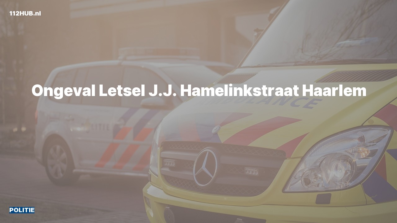 Deelafbeelding voor Politie voor ongeval met letsel naar de J.J. Hamelinkstraat in Haarlem.