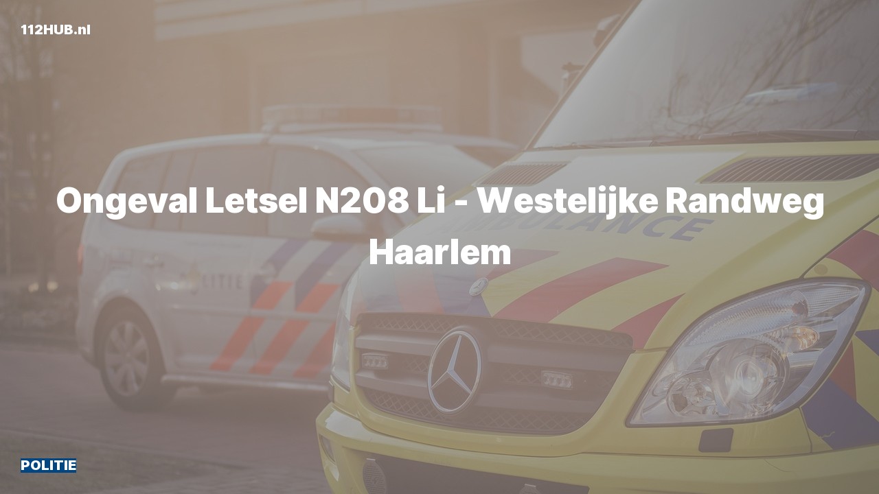 Deelafbeelding voor De politie is uitgerukt voor een ongeval met letsel naar de Westelijke Randweg in Haarlem