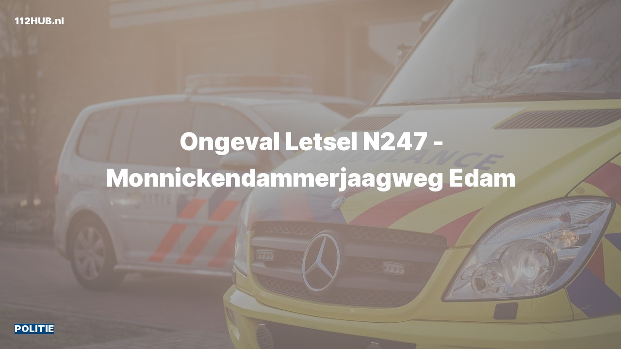 Deelafbeelding voor De politie is uitgerukt voor een ongeval met letsel naar de Monnickendammerjaagweg in Edam