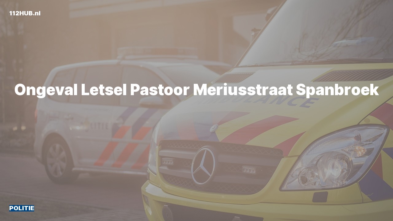 Deelafbeelding voor Politie voor ongeval met letsel naar de Pastoor Meriusstraat in Spanbroek.
