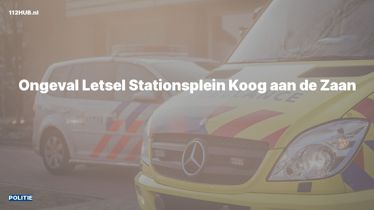 Deelafbeelding voor De politie is uitgerukt voor een ongeval met letsel naar de Stationsplein in Koog aan de Zaan