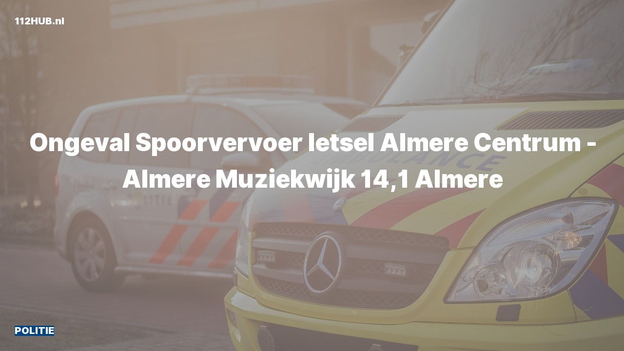 Deelafbeelding voor De politie is uitgerukt voor een ongeval op het spoor