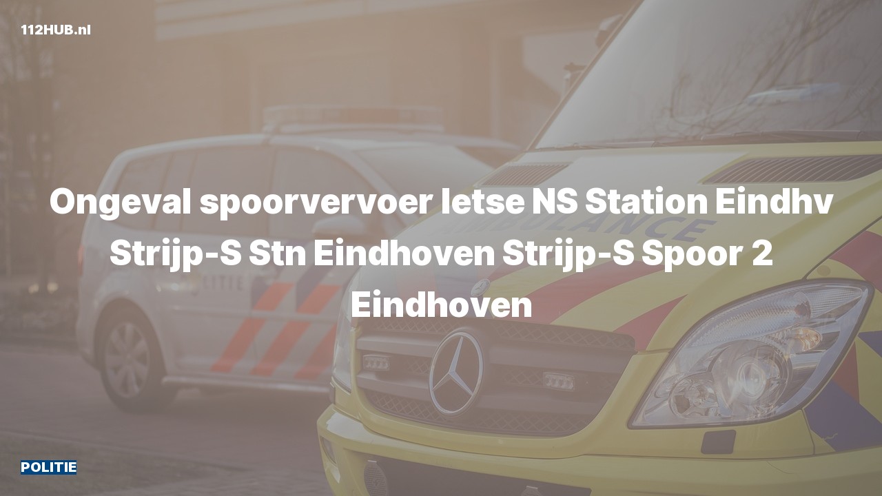 Deelafbeelding voor De politie is uitgerukt voor een ongeval op het spoor
