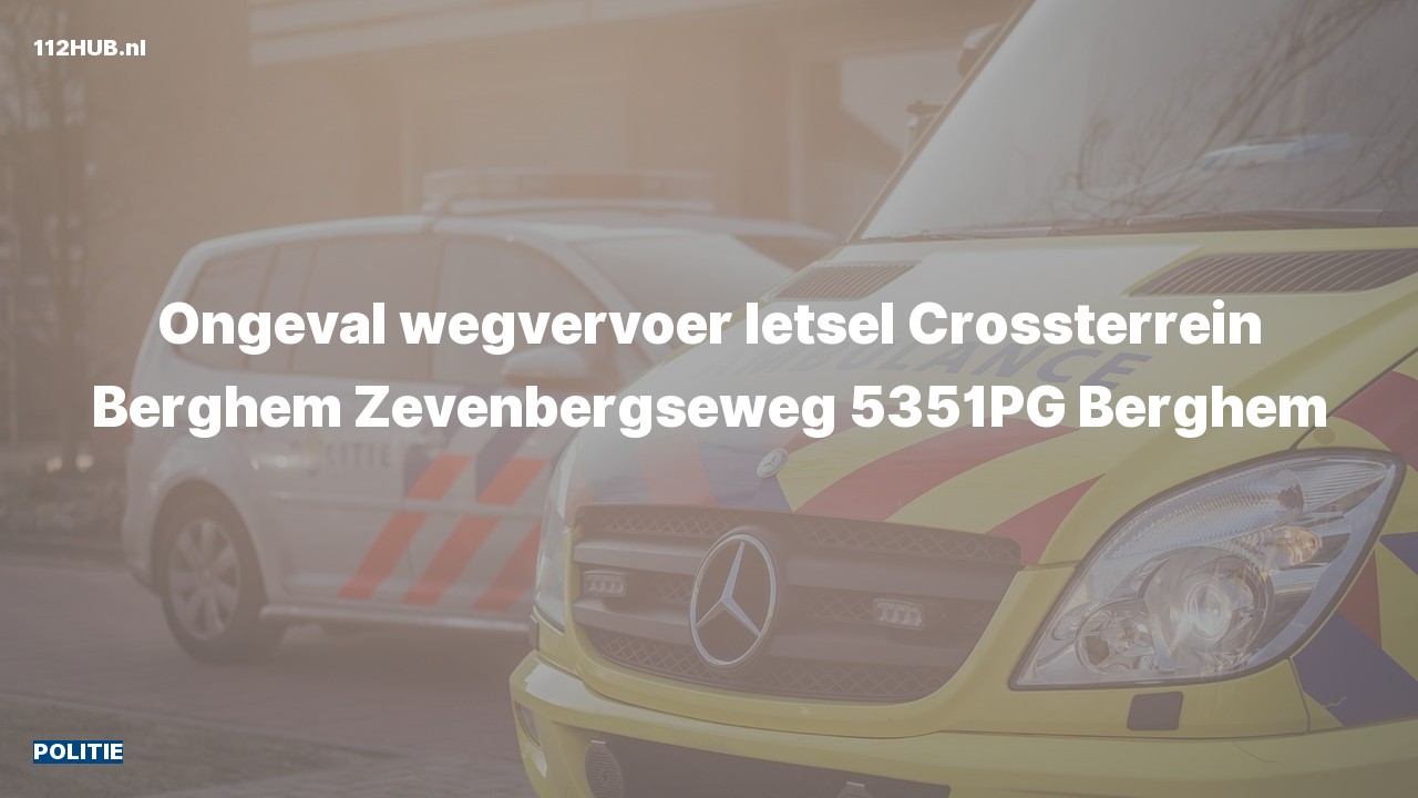 Deelafbeelding voor De politie is uitgerukt voor een verkeersongeval naar de Zevenbergseweg in Berghem