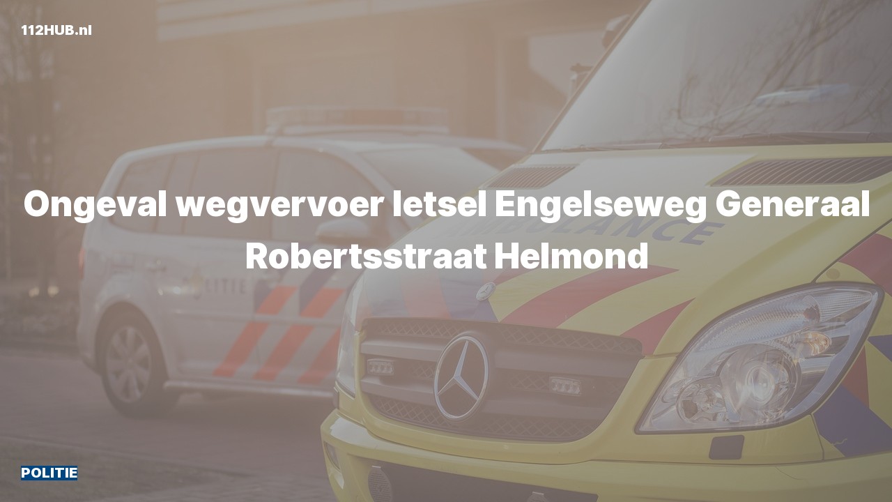 Deelafbeelding voor De politie is uitgerukt voor een verkeersongeval naar de Generaal Robertsstraat in Helmond