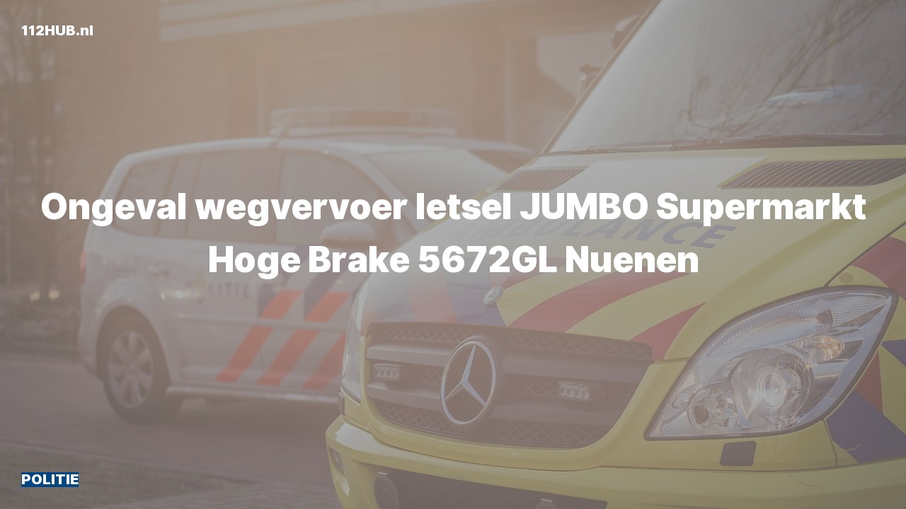 Deelafbeelding voor Politie voor verkeersongeval naar de Hoge Brake in Nuenen.
