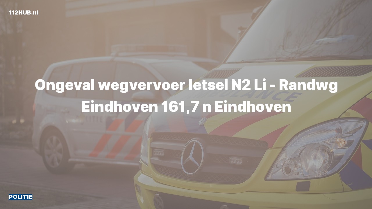 Deelafbeelding voor Politie voor verkeersongeval op de N2 bij hectometerpaaltje 161.7.