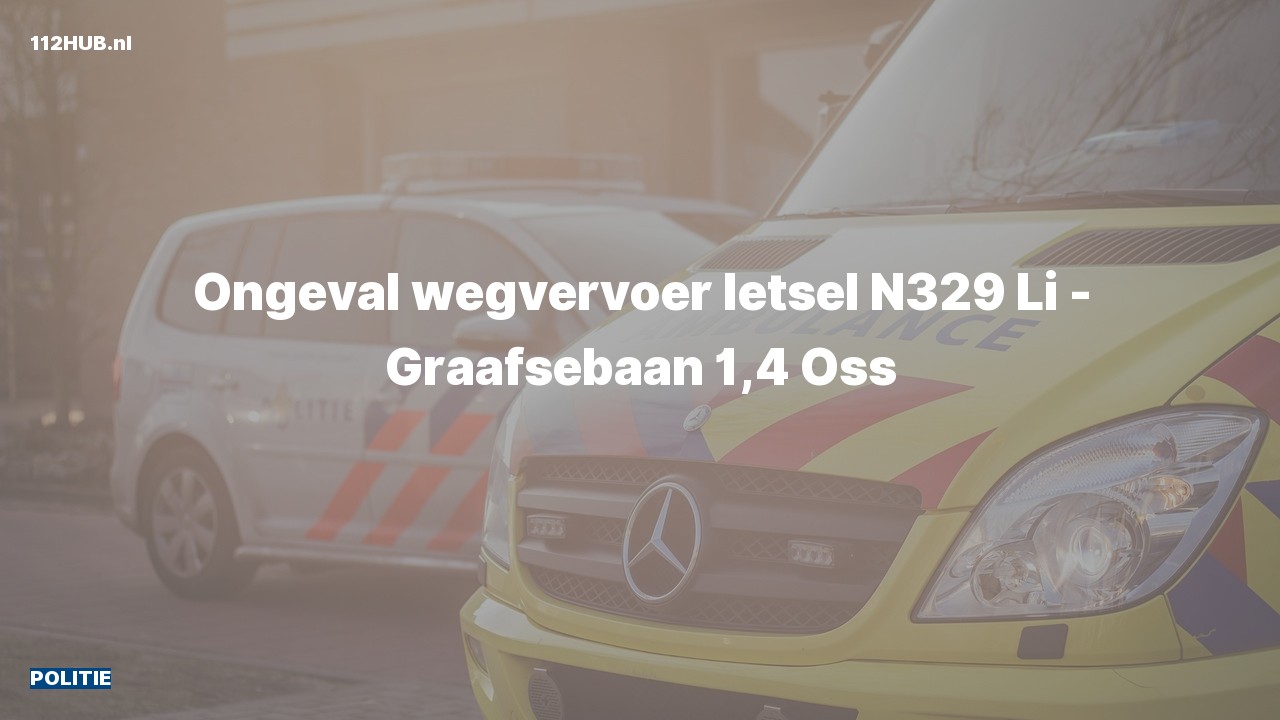 Deelafbeelding voor De politie is uitgerukt voor een verkeersongeval op de N329 bij hectometerpaaltje 1.4