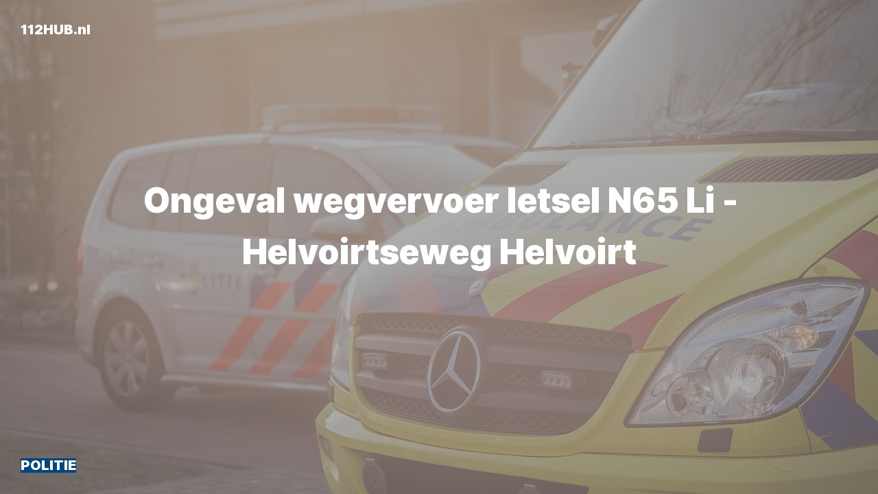 Deelafbeelding voor De politie is uitgerukt voor een verkeersongeval naar de Helvoirtseweg in Helvoirt