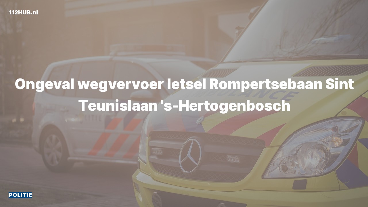 Deelafbeelding voor De politie is uitgerukt voor een verkeersongeval naar de Sint Teunislaan in 's-Hertogenbosch