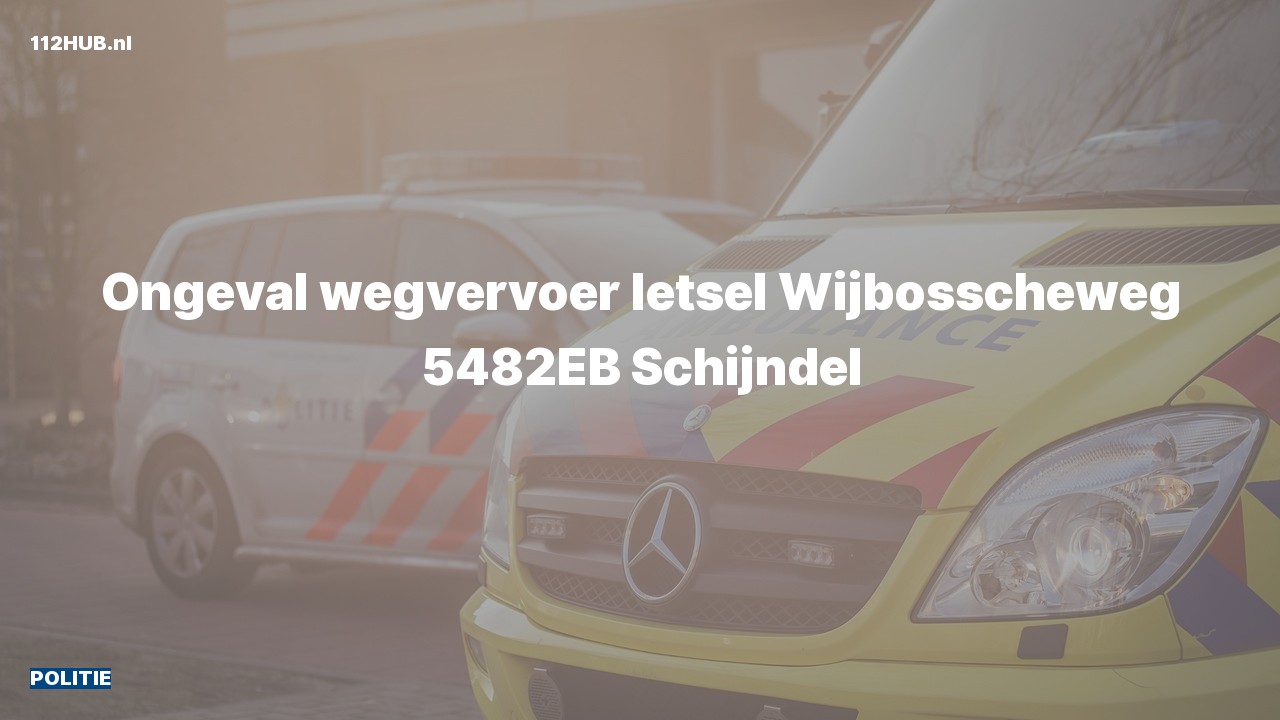 Deelafbeelding voor Politie voor verkeersongeval naar de Wijbosscheweg in Schijndel.
