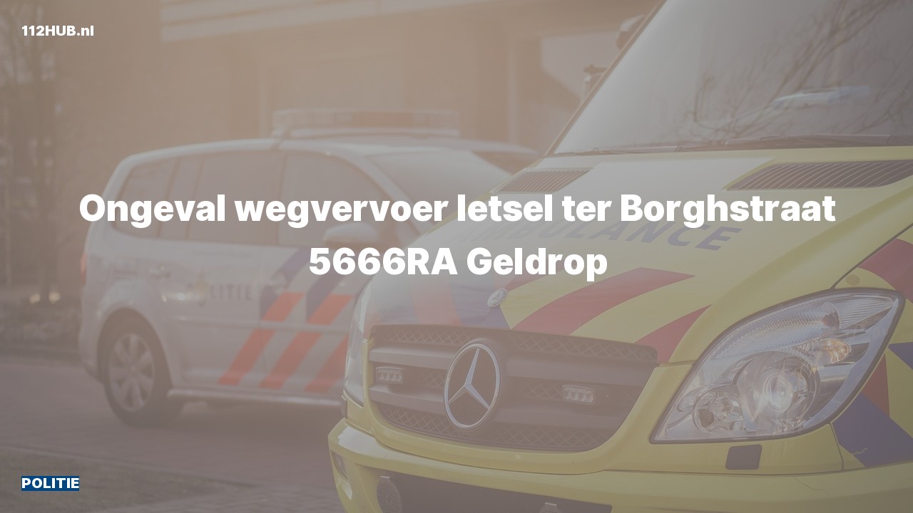 Deelafbeelding voor De politie is uitgerukt voor een verkeersongeval naar de ter Borghstraat in Geldrop
