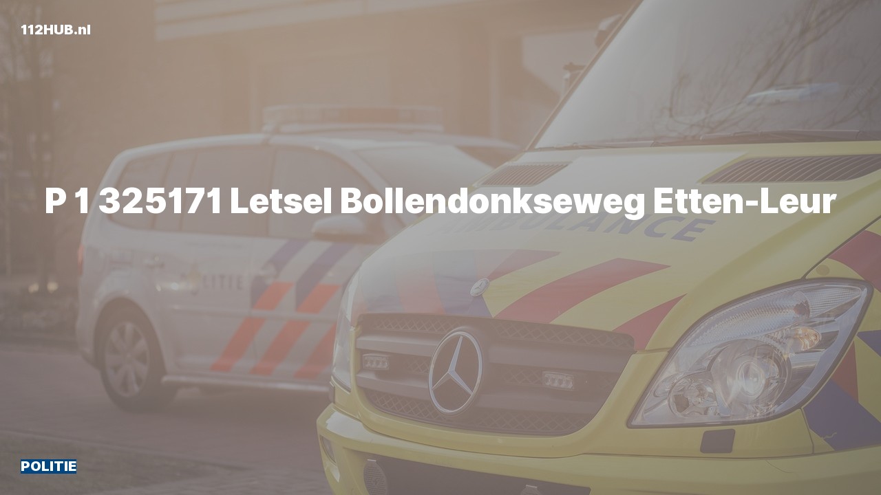 Deelafbeelding voor Politie met spoed naar de Bollendonkseweg in Etten-Leur.
