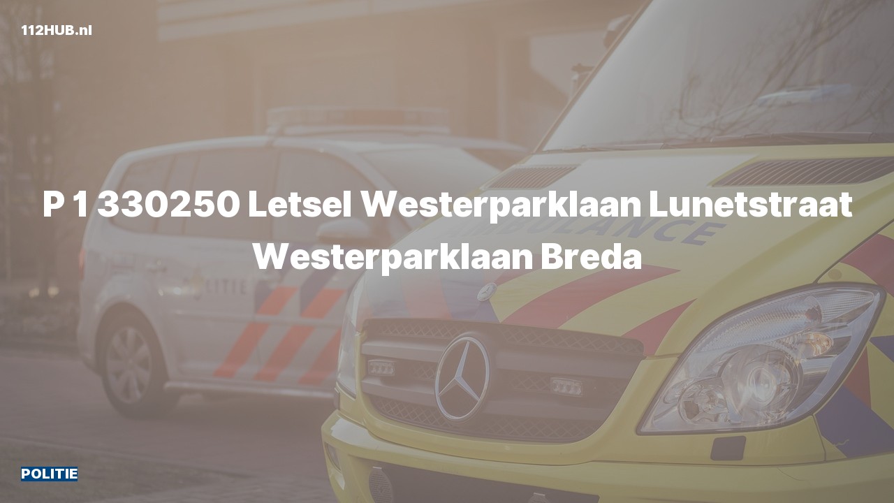 Deelafbeelding voor Politie met spoed naar de Lunetstraat in Breda.