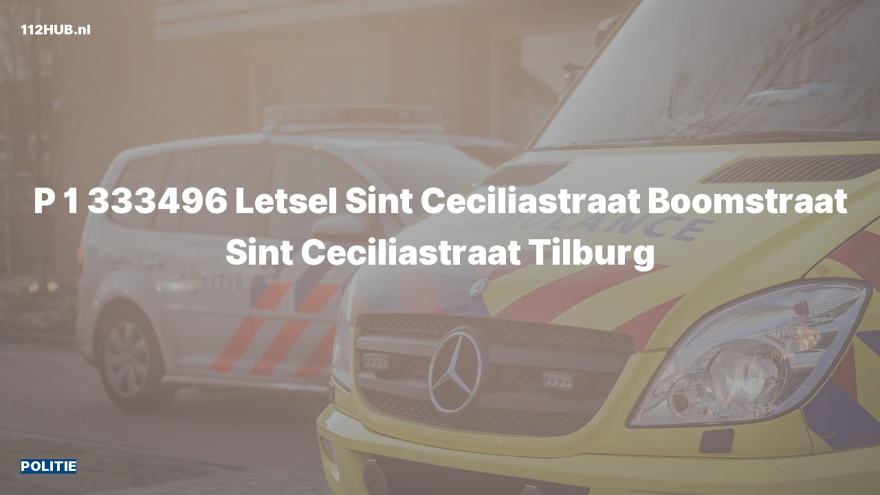 Deelafbeelding voor Politie met spoed naar de Sint Ceciliastraat in Tilburg.